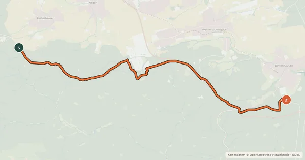 Kartenübersicht der Radroute Johannes-Konath-Eiche - Einstieg Ranzenpuffertour