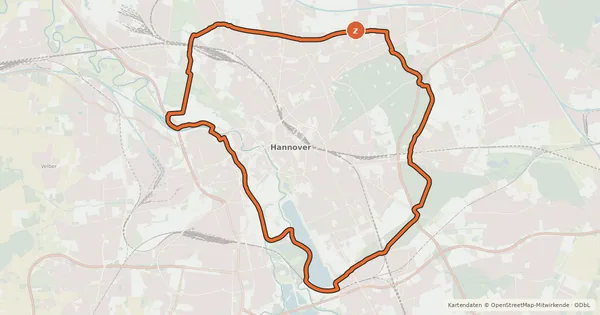 Kartenübersicht der Radroute Julius-Trip-Ring