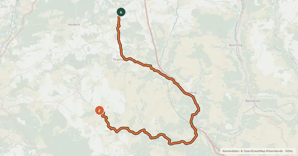 Kartenübersicht der Radroute Jura-Bier-Tour