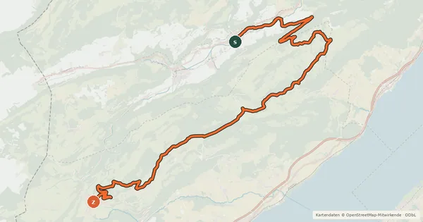 Kartenübersicht der Radroute Jura Bike