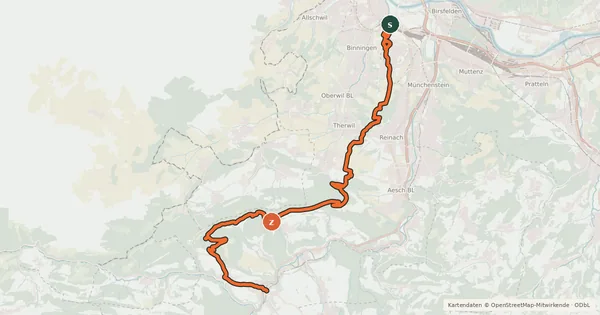 Kartenübersicht der Radroute Jura Bike