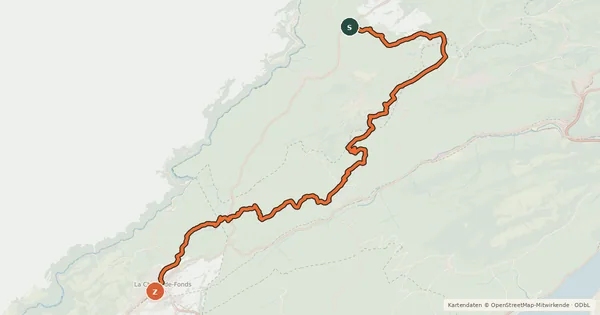 Kartenübersicht der Radroute Jura Bike