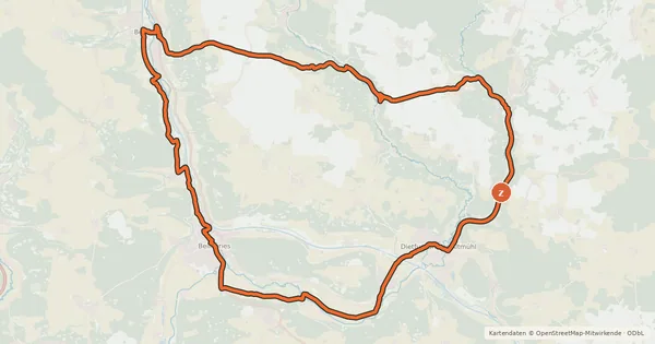 Kartenübersicht der Radroute jurAKTIV