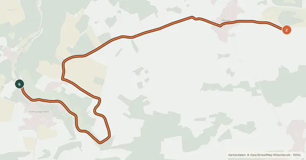 Kartenübersicht der Radroute Juramühlen-Radweg