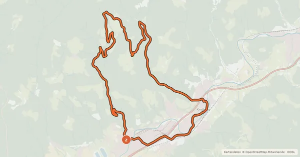 Kartenübersicht der Radroute K4 MTB-Strecke Kindberg – Herzogberg