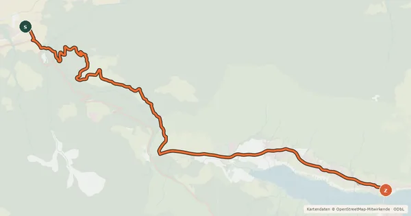 Kartenübersicht der Radroute Kärnten Seen-Schleife