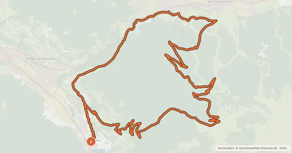Kartenübersicht der Radroute Kärnten Wasserreich