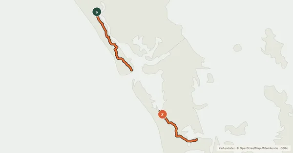 Kartenübersicht der Radroute Kaipara Missing Link