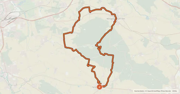 Kartenübersicht der Radroute Kaiserdom-Route