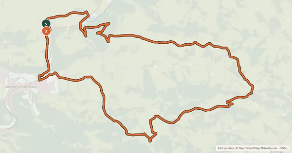 Kartenübersicht der Radroute Kaiserkogel-Strecke