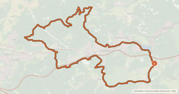 Kartenübersicht der Radroute Kaiserspitzstrecke