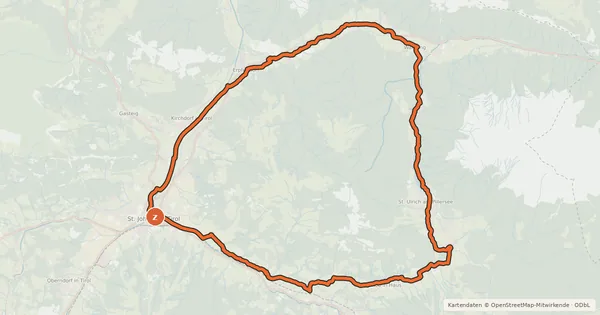 Kartenübersicht der Radroute Kalksteinradrunde