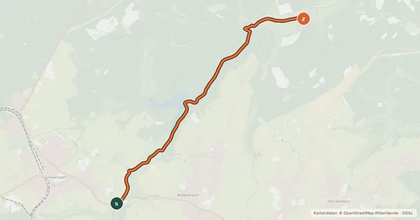 Kartenübersicht der Radroute Kalltal-Radweg