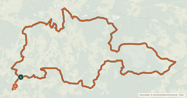 Kartenübersicht der Radroute Kammerer Kreuz Tour M6
