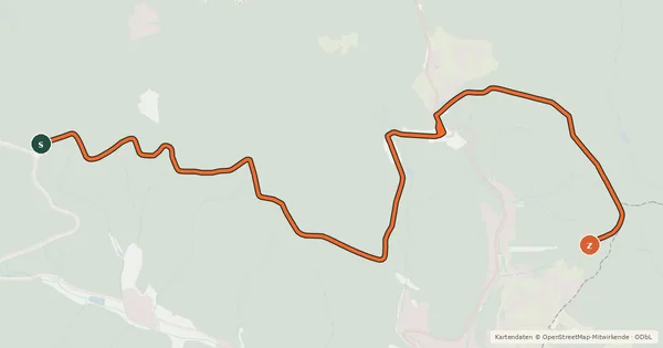 Kartenübersicht der Radroute KAMMtour