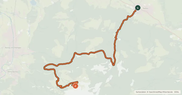 Kartenübersicht der Radroute Kampenwand (Gr)