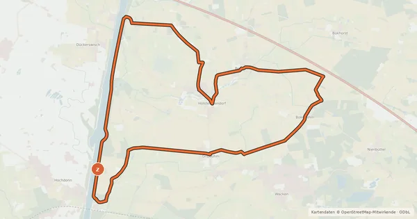 Kartenübersicht der Radroute Kanal-Tour