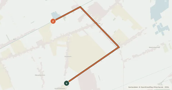 Kartenübersicht der Radroute Kanalbrückenradweg