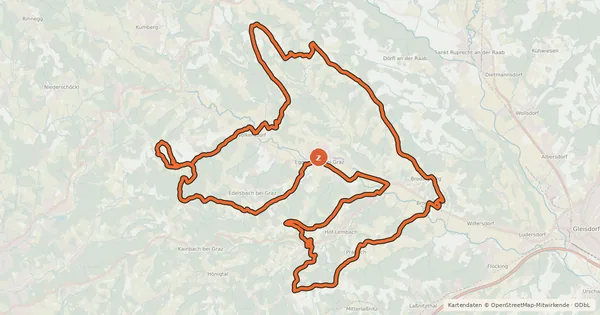 Kartenübersicht der Radroute Kapellen Tour