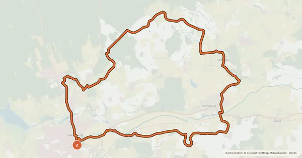Kartenübersicht der Radroute Kapellentour