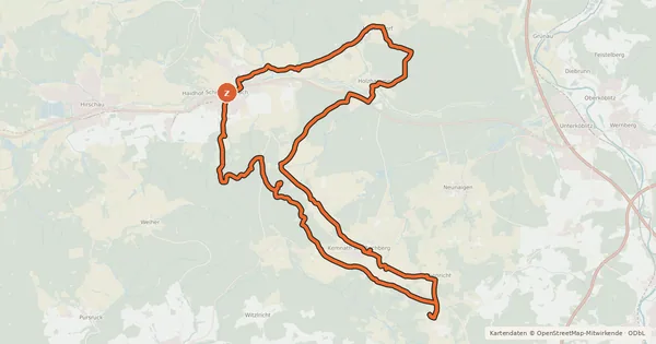 Kartenübersicht der Radroute Kapellenweg