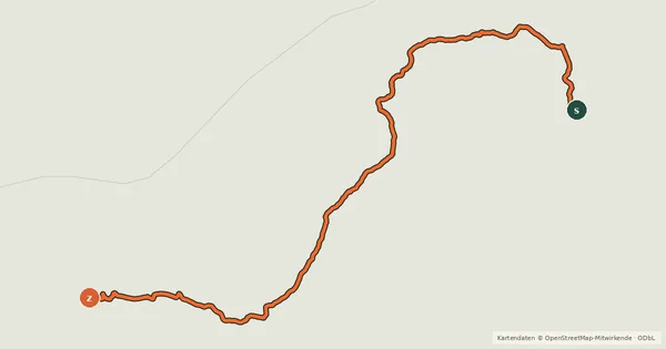 Kartenübersicht der Radroute Kargil to Dras