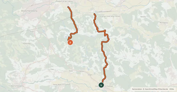 Kartenübersicht der Radroute Karpfen Radtour