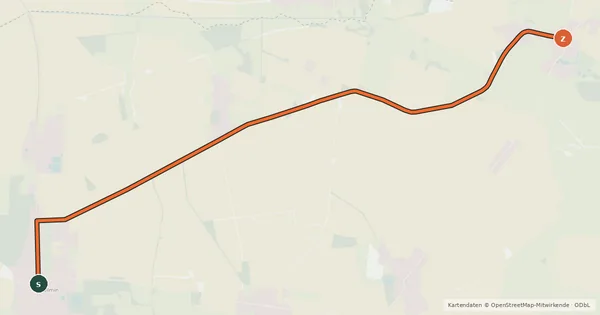 Kartenübersicht der Radroute Karstädt (16) - Putlitz-Berge (71)