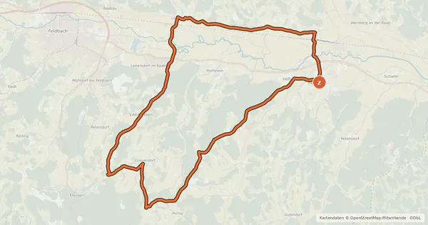 Kartenübersicht der Radroute Kastanientour