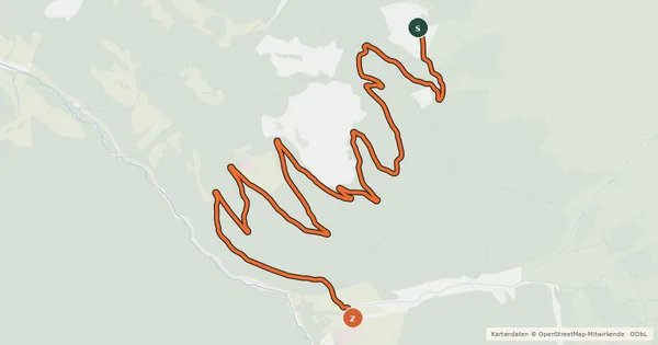 Kartenübersicht der Radroute Kaunertal-Falkaunsalm