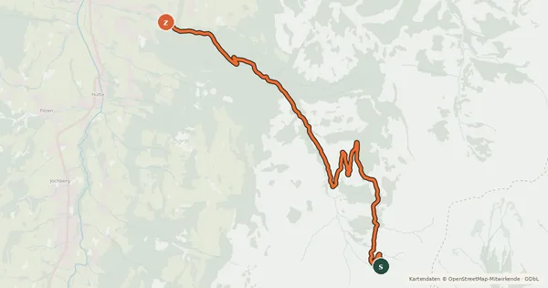 Kartenübersicht der Radroute Kelchalmgraben