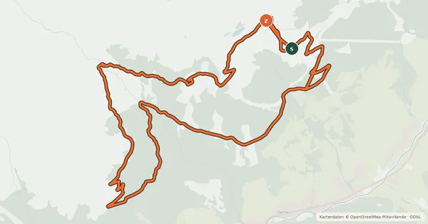Kartenübersicht der Radroute Kellnerrunde