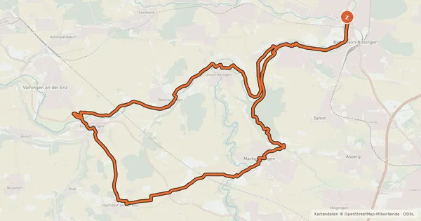 Kartenübersicht der Radroute Kelten-Tour - 3B1 -