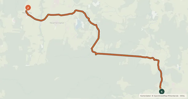 Kartenübersicht der Radroute Kemptner-Wald-Runde