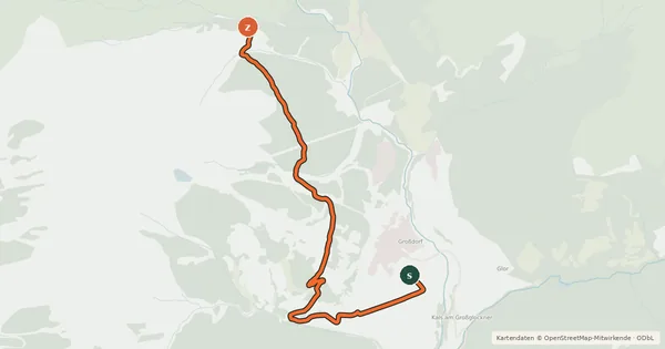 Kartenübersicht der Radroute Kerer Alm