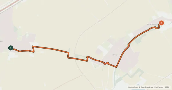 Kartenübersicht der Radroute Kerpen (49) - Kerpen (51)