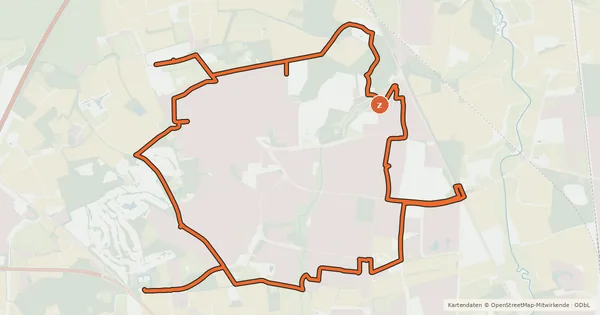 Kartenübersicht der Radroute Kinderhauser Rundweg Rot