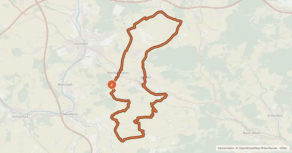 Kartenübersicht der Radroute Kirchenburgen-Tour