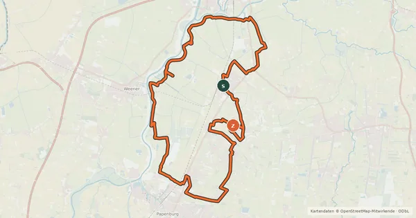 Kartenübersicht der Radroute Kirchenroute (Westovereledingen)