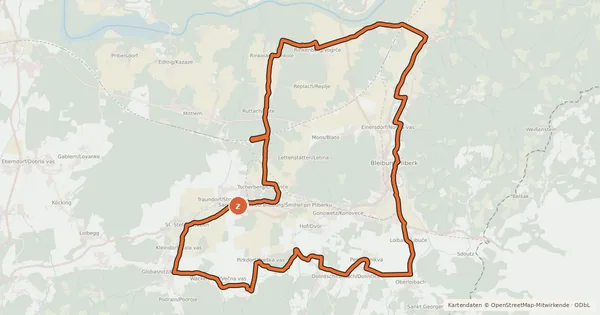 Kartenübersicht der Radroute Kirchentour 2