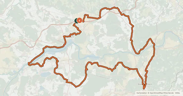 Kartenübersicht der Radroute Kirchentour1