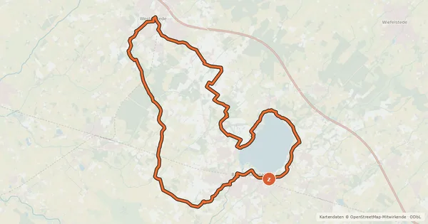 Kartenübersicht der Radroute Kirchwege & Zwischenahner Meer