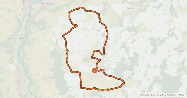 Kartenübersicht der Radroute Kirchweidacher Radrundweg