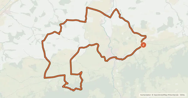 Kartenübersicht der Radroute Kirnberg - Runde