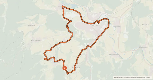 Kartenübersicht der Radroute Kirschradweg