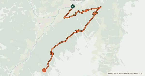 Kartenübersicht der Radroute Klamperberg
