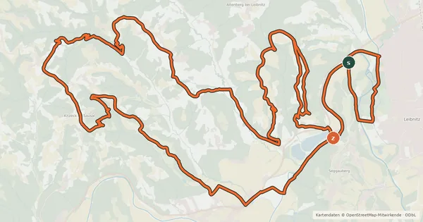 Kartenübersicht der Radroute Klapotetz Mountainbike Runde