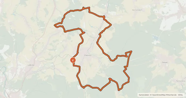 Kartenübersicht der Radroute Klaus-Neukirchner-Runde