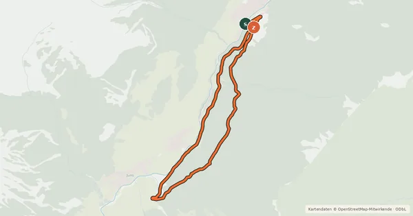 Kartenübersicht der Radroute Klausbodenrunde