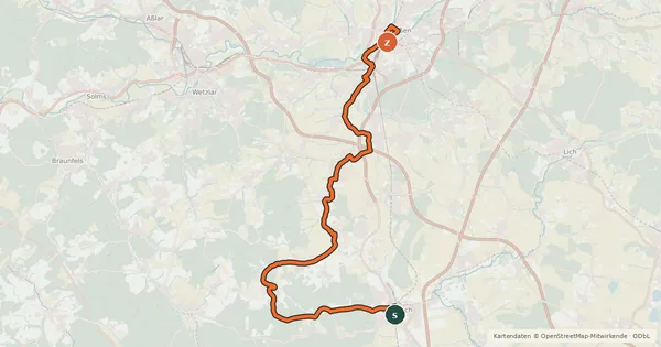 Kartenübersicht der Radroute Kleebachtal-Radweg